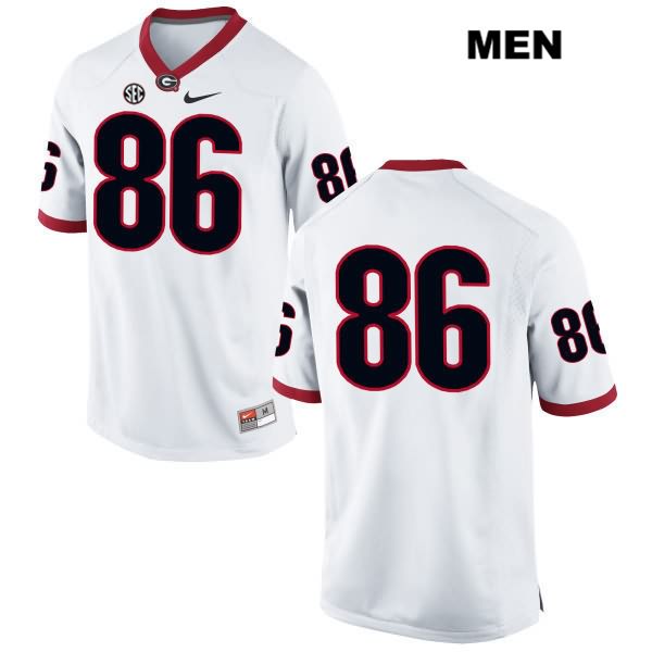 Georgia Bulldogs Men's John FitzPatrick #86 NCAA No Name Authentic White Nike Stitched College Football Jersey QIO8856EQ